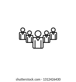 businessman, leader  icon. Simple thin line, outline vector of Business management icons for UI and UX, website or mobile application