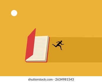 Businessman learns outside the textbook
