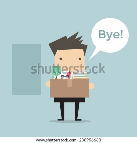 Businessman Leaving Job vector