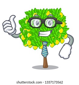 Businessman lemon tree isolated with the mascot