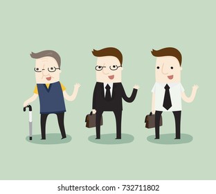 Businessman life cycle