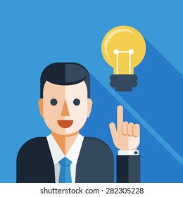 Businessman with Light Bulb