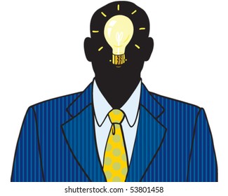Businessman lightbulb