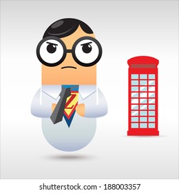  businessman like a super hero