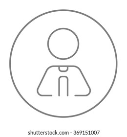 Icono de línea de hombre de negocios.