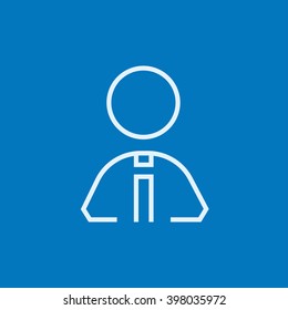 Icono de línea de hombre de negocios.