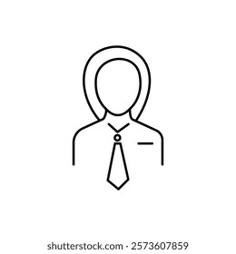 Businessman line icon. Man in tie. Occupation concept. Can be used for topics like top management, banking, finance, investment