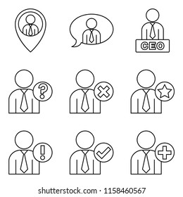Businessman line interactions