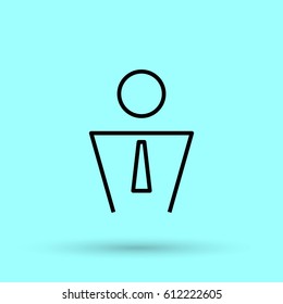 Businessman line vector icon