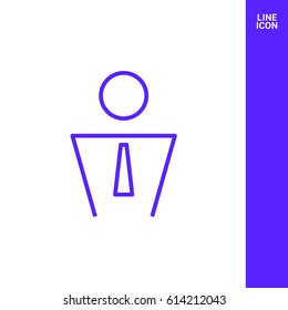Businessman line vector icon