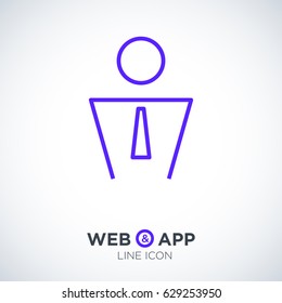 Businessman line vector icon