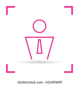Businessman line vector icon