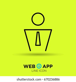 Businessman line vector icon