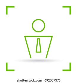 Businessman line vector icon