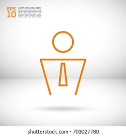 Businessman line vector icon