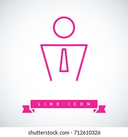 Businessman line vector icon