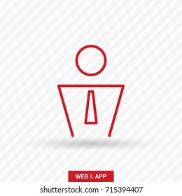 Businessman line vector icon