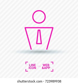 Businessman line vector icon