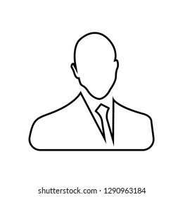 Businessman linear icon - Vector. Businessman avatar profile picture line art icon