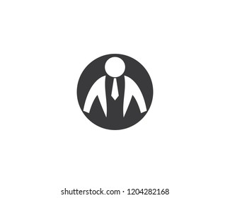 Businessman logo illustration