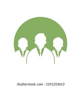 Businessman logo illustration vector flat design template