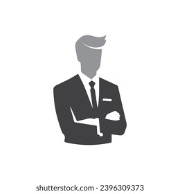 Logo de BusinessMan Vector plano simple