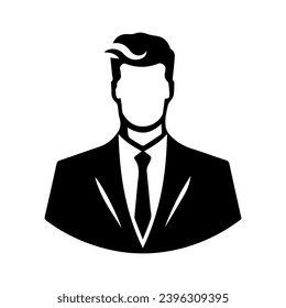 Businessman Logo Simple Flat Vector