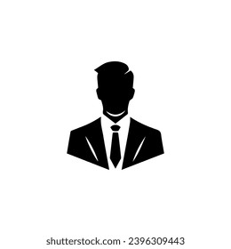 Businessman Logo Simple Flat Vector