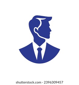 Logo de BusinessMan Vector plano simple