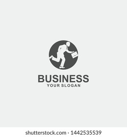 businessman logo template design vector