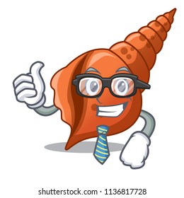 Businessman long shell character cartoon