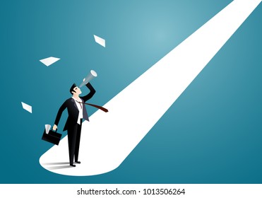 businessman looking forward to chance,business concept,vector