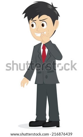 Businessman Looking Sneaky