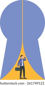 Businessman looks at the endless road. concept ready to start business

