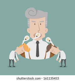 Businessman lose idea , eps10 vector format