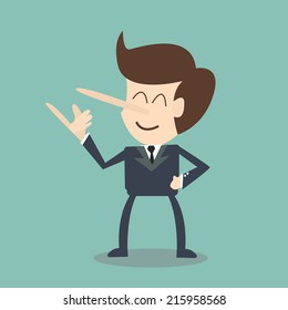 businessman is lying