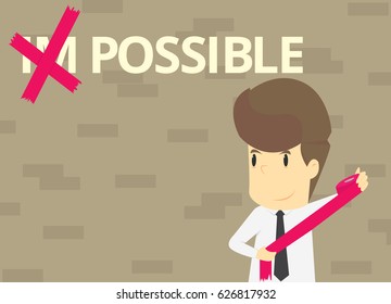 A Businessman Made Possible. vector