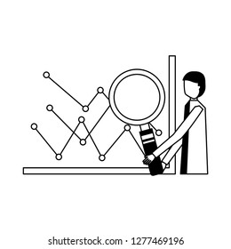 businessman with magnifying glass