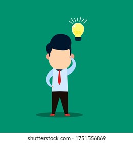 businessman make gestures thinking ideas, vector illustrations