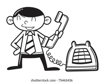 businessman making a call