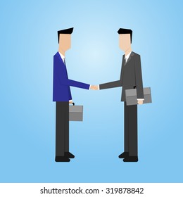 businessman making handshake cooperation concept-vector