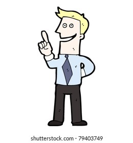 businessman making point