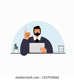 Businessman Making a Promise vector