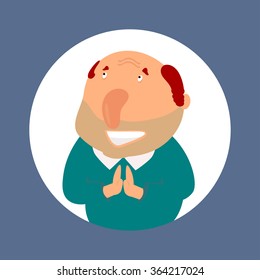 Businessman making a wish