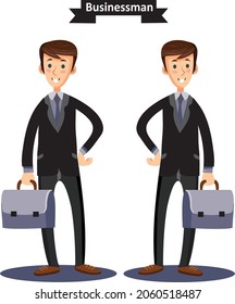 Businessman or male vector character creation set.