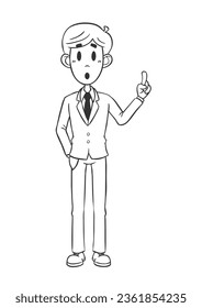 Businessman Male Whiteboard vector black white 8