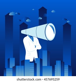 Businessman / man searching for Solution.