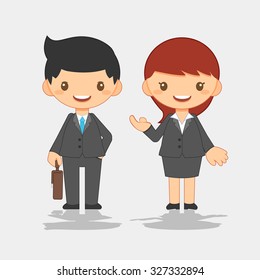 businessman, man and woman