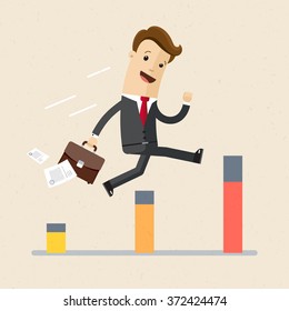 Businessman, manager. Schedule. Illustration, vector EPS10