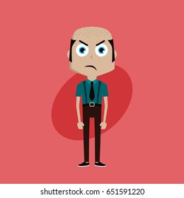 businessman manager at work cartoon vector art illustration